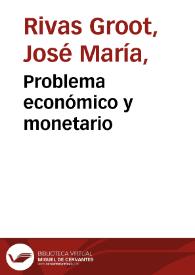 Portada:Problema económico y monetario