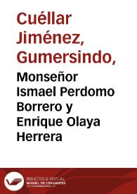 Portada:Monseñor Ismael Perdomo Borrero y Enrique Olaya Herrera