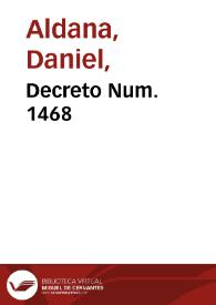 Portada:Decreto Num. 1468