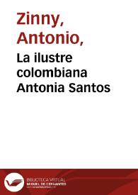 Portada:La ilustre colombiana Antonia Santos