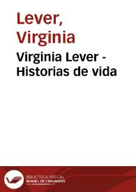 Portada:Virginia Lever - Historias de vida