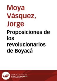 Portada:Proposiciones de los revolucionarios de Boyacá