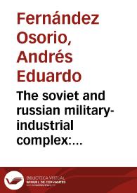 Portada:The soviet and russian military-industrial complex: different approaches, common conclusions