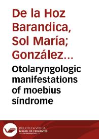 Portada:Otolaryngologic manifestations of moebius síndrome