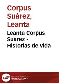 Portada:Leanta Corpus Suárez - Historias de vida