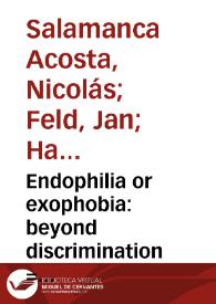 Portada:Endophilia or exophobia: beyond discrimination = Endofilia o exofobia: más allá de discriminación