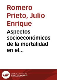 Portada:Aspectos socioeconómicos de la mortalidad en el Pacífico colombiano