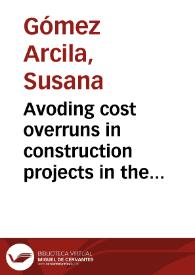 Portada:Avoding cost overruns in construction projects in the United Kingdom