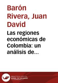 Portada:Las regiones económicas de Colombia: un análisis de clusters