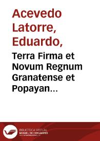 Portada:Terra Firma et Novum Regnum Granatense et Popayan (revés)