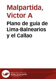 Portada:Plano de guía de Lima-Balnearios y el Callao