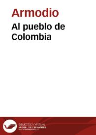 Portada:Al pueblo de Colombia