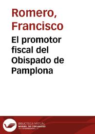 Portada:El promotor fiscal del Obispado de Pamplona