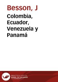 Portada:Colombia, Ecuador, Venezuela y Panamá