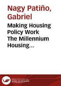Portada:Making Housing Policy Work The Millennium Housing Project