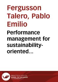 Portada:Performance management for sustainability-oriented innovation = Gestión del desempeño para la innovación orientada a la sostenibilidad