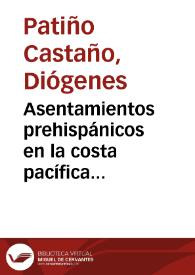 Portada:Asentamientos prehispánicos en la costa pacífica caucana