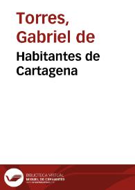 Portada:Habitantes de Cartagena