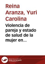 Portada:Violencia de pareja y estado de salud de la mujer en Colombia