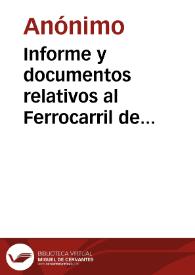 Portada:Informe y documentos relativos al Ferrocarril de Antioquia