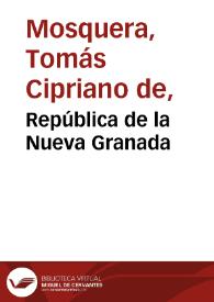 Portada:República de la Nueva Granada