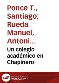 Portada:Un colegio académico en Chapinero