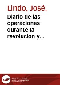 Portada:Diario de las operaciones durante la revolución y campañas de Pasto