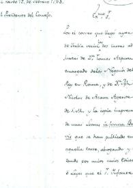 Portada:Respuesta del Gobierno al Monitorio de Parma. 19 de febrero de 1768
