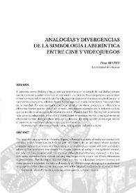 Portada:Analogías y divergencias de la simbología laberíntica entre cine y videojuegos / Fran Mateu
