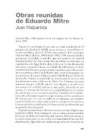 Portada:Obras reunidas de Eduardo Mitre / Juan Malpartida