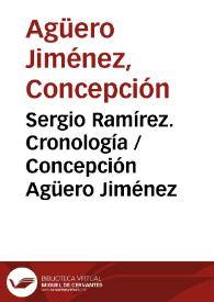 Portada:Sergio Ramírez. Cronología / Concepción Agüero Jiménez
