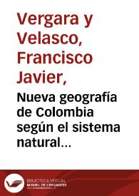 Portada:Nueva geografía de Colombia según el sistema natural de regiones geográficas