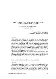 Portada:Eva Perón y las mujeres mexicanas: un estudio comparativo / Manuel Ángel Rodríguez