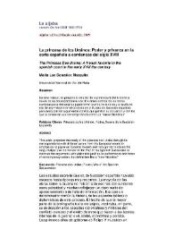 Portada:La princesa de los Ursinos: Poder y privanza en la
corte española a comienzos del siglo XVIII  / María Luz González Mezquita