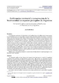 Portada:Problemática territorial y conservación de la biodiversidad en espacios protegidos de Argentina / Juan Pablo Morea