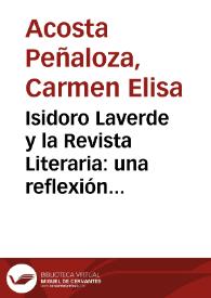 Portada:Isidoro Laverde y la Revista Literaria: una reflexión sobre la historia de la literatura colombiana