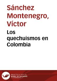 Portada:Los quechuismos en Colombia