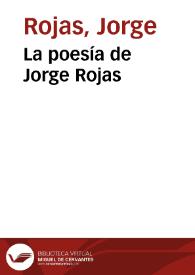 Portada:La poesía de Jorge Rojas