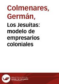 Portada:Los Jesuítas: modelo de empresarios coloniales