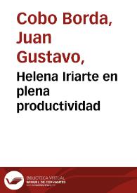 Portada:Helena Iriarte en plena productividad