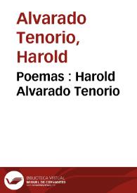 Portada:Poemas : Harold Alvarado Tenorio