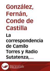 Portada:La correspondencia de Camilo Torres y Radio Sutatenza, 1962