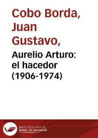 Portada:Aurelio Arturo: el hacedor (1906-1974)