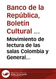 Portada:Movimiento de lectura de las salas Colombia y General durante los meses de agosto y septiembre de 1979