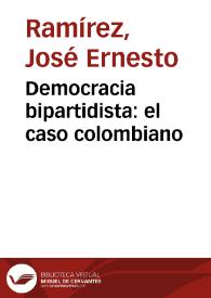 Portada:Democracia bipartidista: el caso colombiano