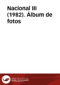 Portada:Nacional III (1982). Álbum de fotos