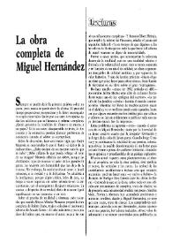 Portada:La obra completa de Miguel Hernández / Leopoldo de Luis