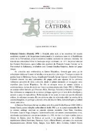 Portada:Editorial Cátedra (Madrid, 1973- ) [Semblanza] / Fernando Valls