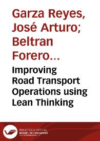 Portada:Improving Road Transport Operations using Lean Thinking