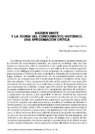 Portada:Hayden White y la teoría del conocimiento histórico. Una aproximación crítica / Miguel Ángel Cabrera Acosta
